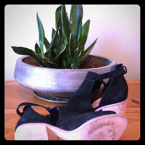 Suede Peep Toe Booties